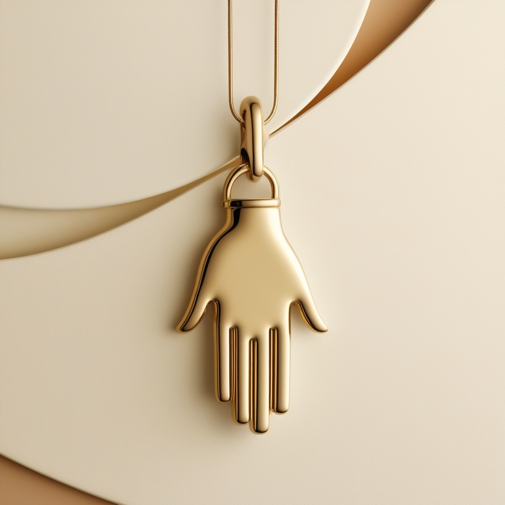 Złota Zawieszka Hamsa Minimalistyczna