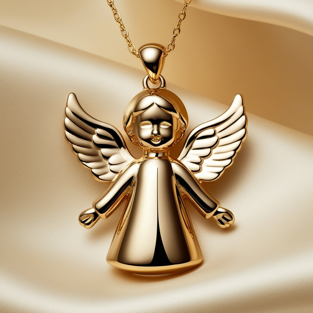 Złota Zawieszka Amulet Anielski
