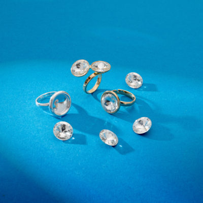 srebrne bazy do pierścionków rivoli