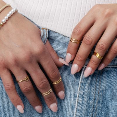 gold plated midi rings