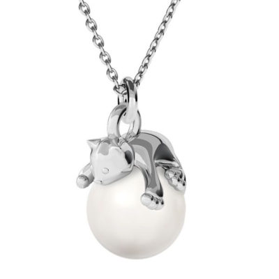 cat pendant setting for pearl