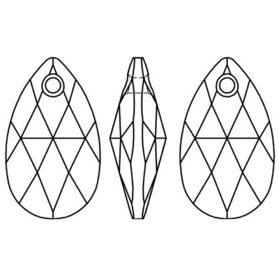 pear shaped crystal pendant