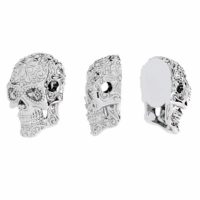sterling silver skull bead