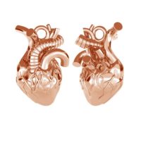 anatomical heart pendant