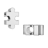 silver puzzle piece bead charm