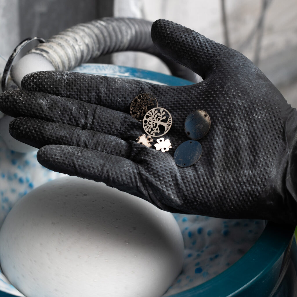 Srebrne półfabrykaty do kamieni