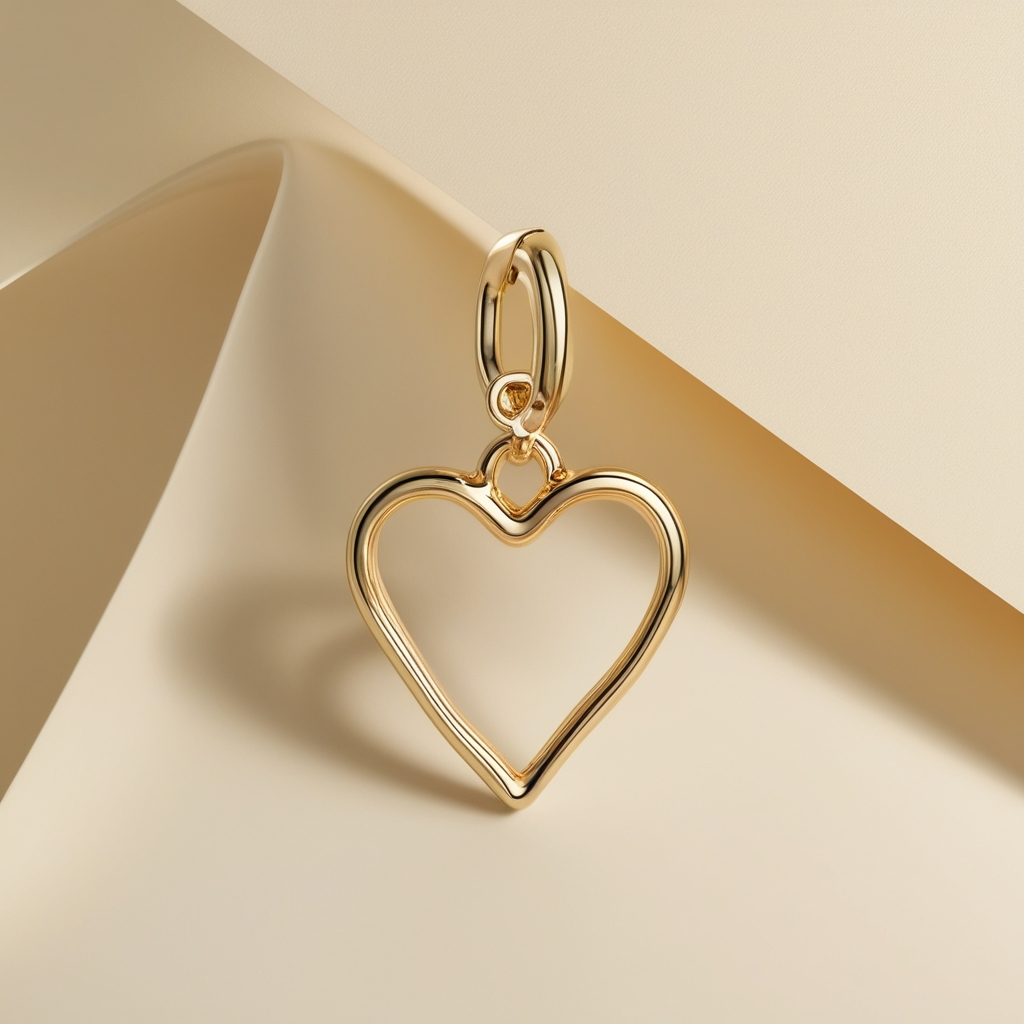 zawieszka z motywem serca biżuteria