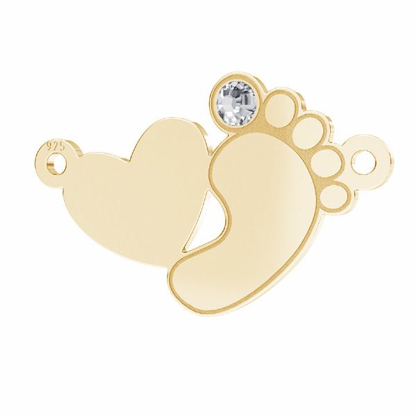 naszyjnik z sercem i stópkami