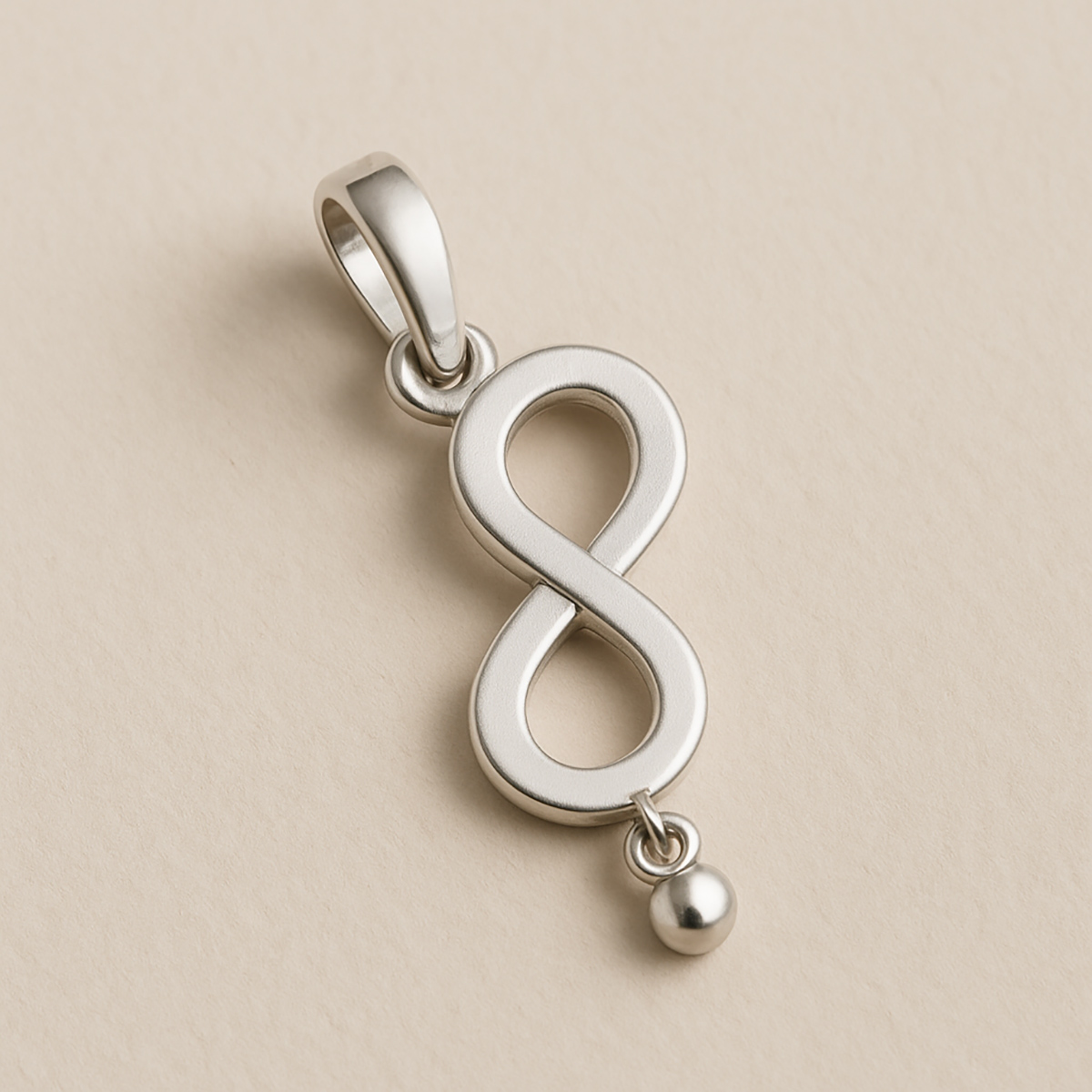 srebrna zawieszka nieskończoność